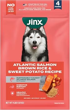 Jinx Dry Dog Food - Real Salmon, Brown Rice & Sweet Potato, 4lb