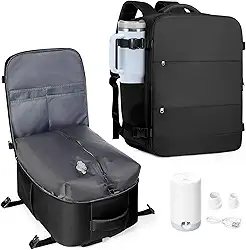 Mochila de viagem coowoz unissex, grande, mala de mão, mochila para trilha