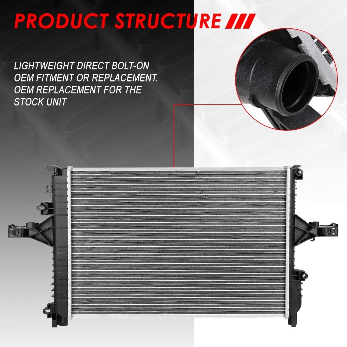 Auto Dynasty Radiator Compatible with 1999-2009 Volvo S60 S80 V70 XC70 AT, DPI 2805 Factory Style 1-Row Cooling Radiator, Aluminum Core