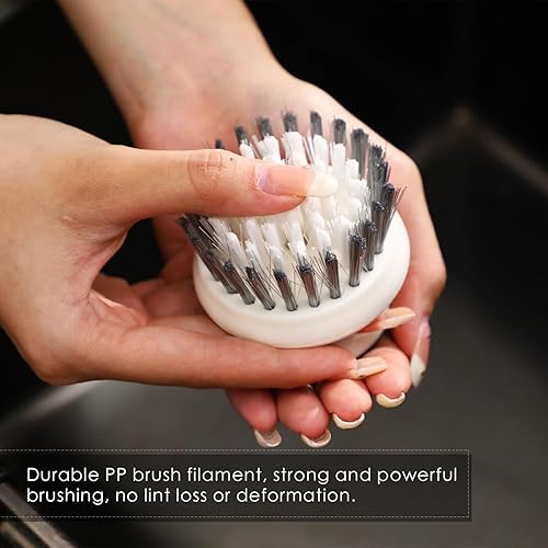 Miniatura 4 de 4 cepillos de platos con asa, multiusos, para lavar platos, fregadores para fregadero, sartén, olla, tazón, limpieza de verduras, color gris