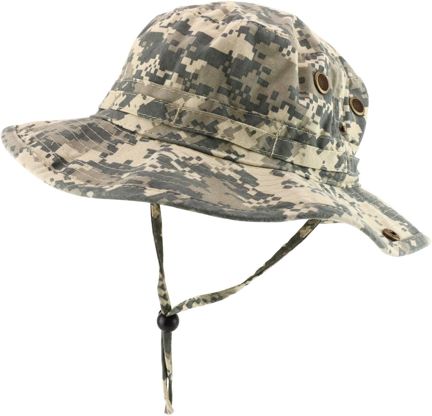 Armycrew Washed Cotton Camouflage Twill Chin Cord Hunting Hat