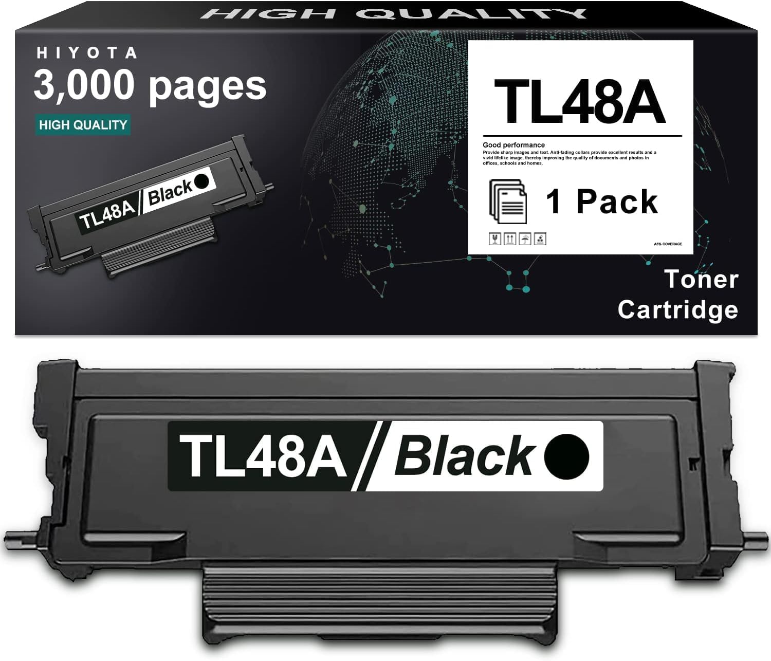 TL48A TL-48A Black Toner Cartridge (1 Pack) Compatible TL 48A Toner Cartridge Replacement for Pantum TL-48A TL48X M15DW M29DW L2710FDW L2300DW L2350DW Series Printer