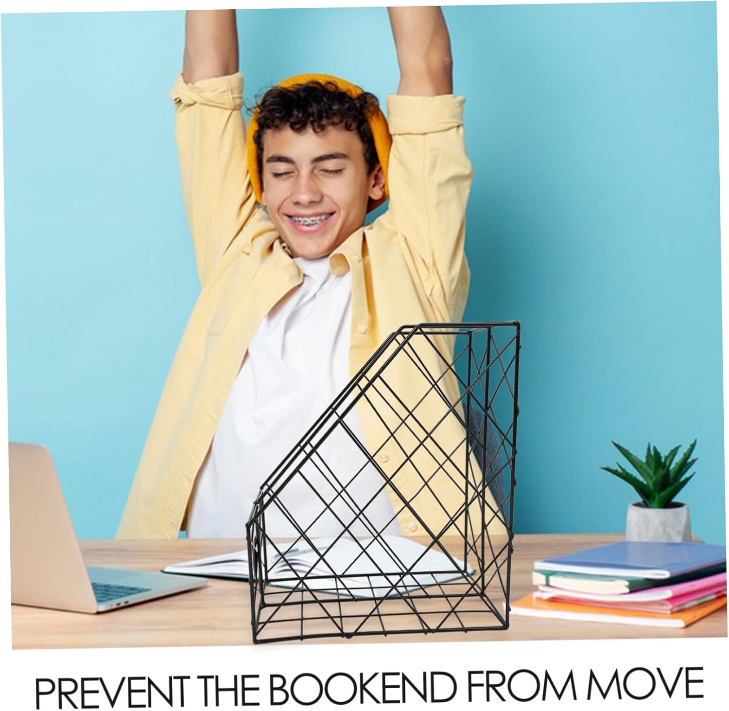 Storage Shelf Book Rack for Desk Large Capacity Wear-resistant Book Holder Desktop Magazine Rack Office Supplies