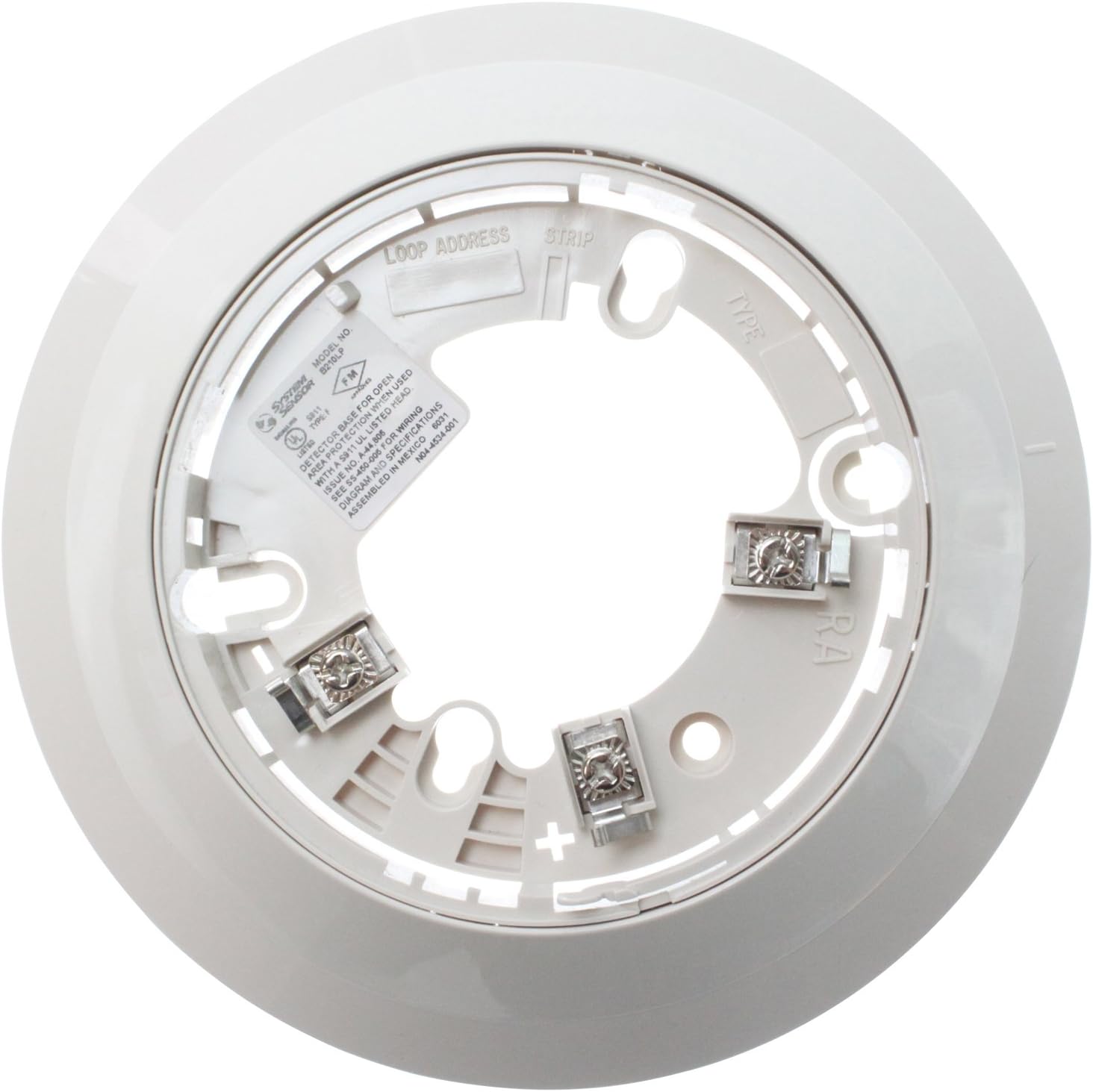 FIRE LITE B210LP Detector Base, 6.1IN, Standard, ADDRESSABLE, Plug-in, 200 Series, 2 Wire, Ivory, FLANGED