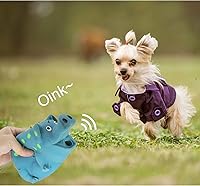 Vista 4 de Andiker Juguete Chirriante para Perros, Juguetes de Látex con Puntos para Masticar Perros con Sonido de Gruñidos Oinks, Juguete de Cerdo Gruñón