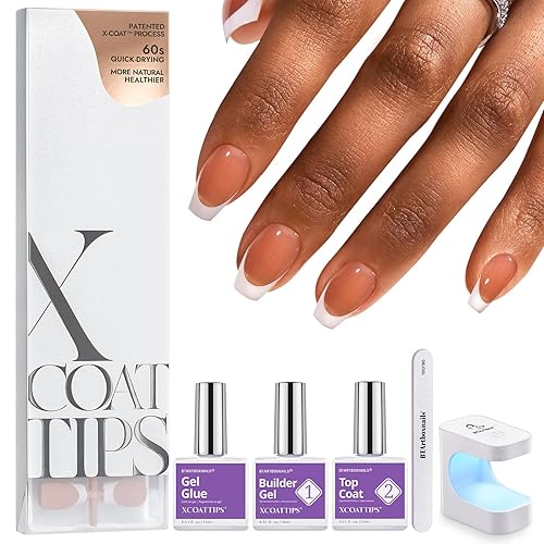 Miniatura 9 de BTArtboxnails Gel Constructor de Puntas de Uñas - Gel Constructor de Larga Duración de 15ml con Lámpara de Uñas Portátil para XCOATTIPS Francés, Dúo
