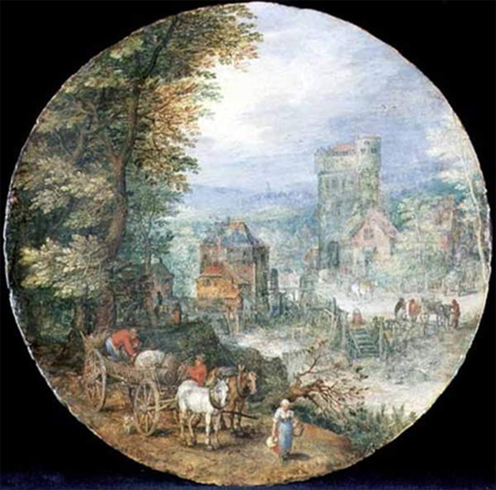 Lienzo decorativo de paisaje boscoso de Brueghel para pared de dormitorio, 60x90cm 5