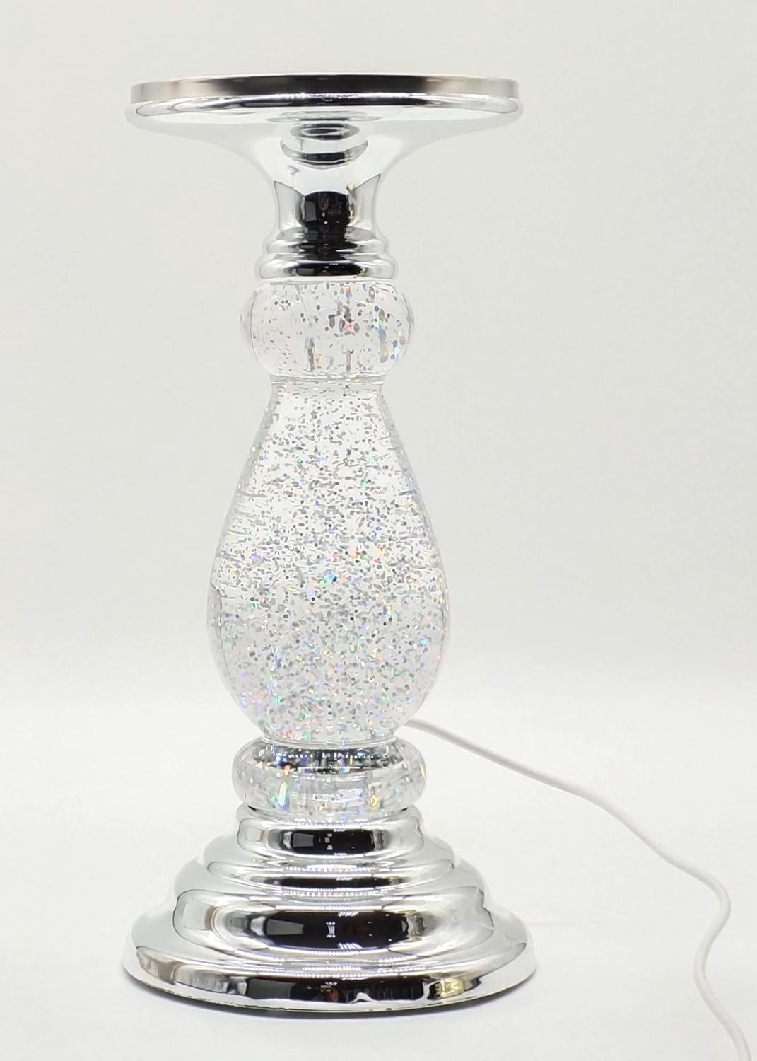 Buy Silver Swirling Glitter Pedestal Bath and Body Works 3-Wick Candle ...