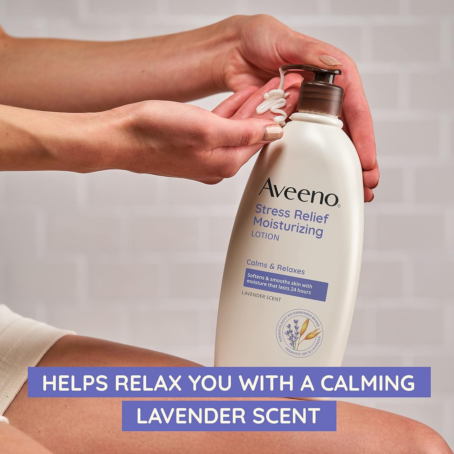 AVEENO Active Naturals Stress Relief Moisturizing Lotion 12 oz (Pack of 3)
