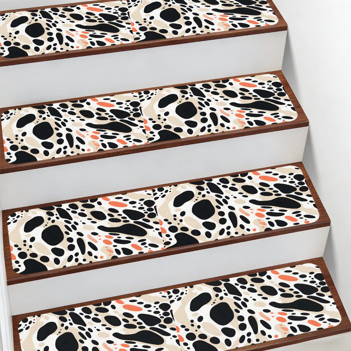 Peldaños antideslizantes de madera alfombra de 76 x 20 cm paquete de 10 unidades