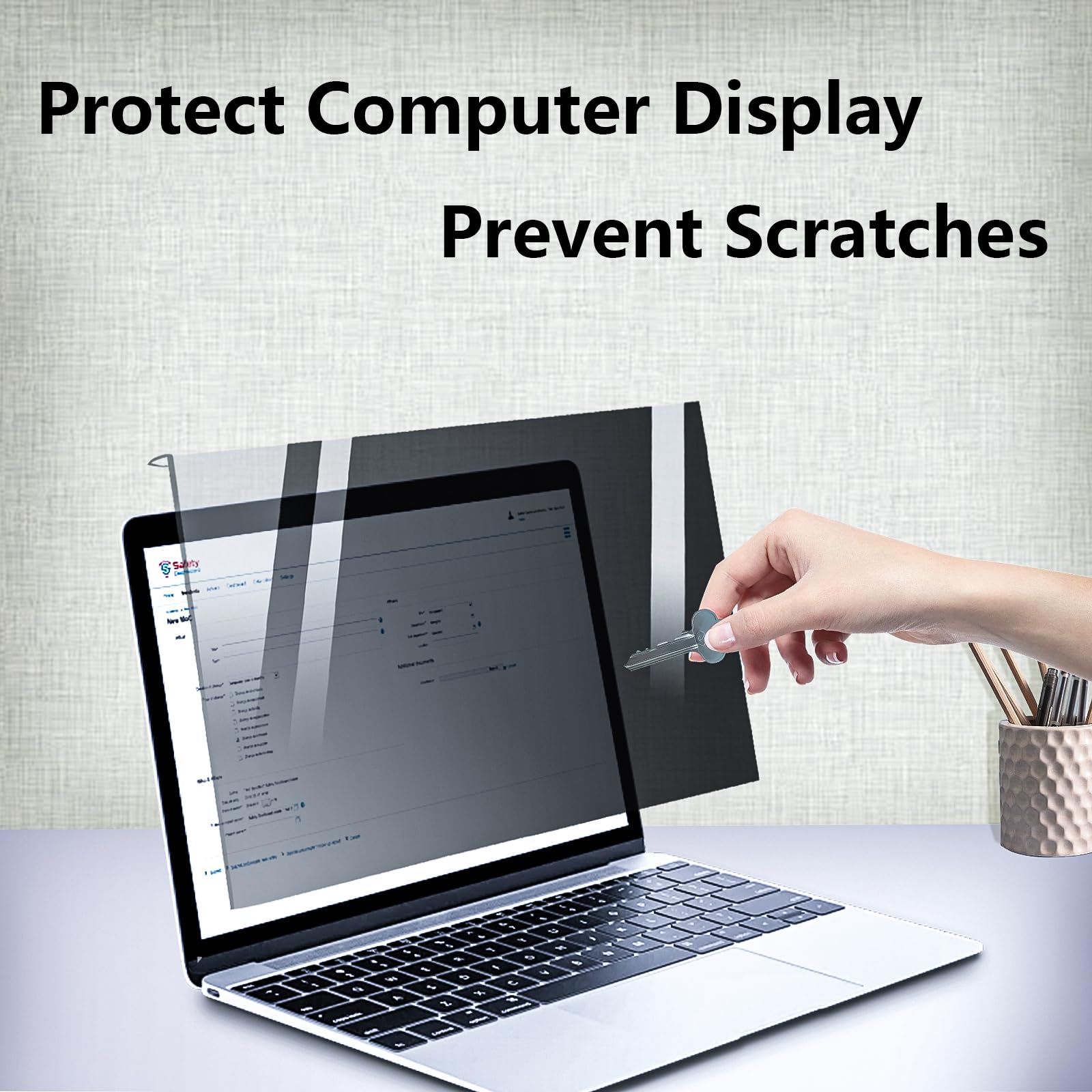 Película protectora de pantalla con filtro de luz azul, protector de privacidad para computadora de 18 a 32 pulgadas, acrílico extraíble, protección antiespía para confidencialidad de datos
