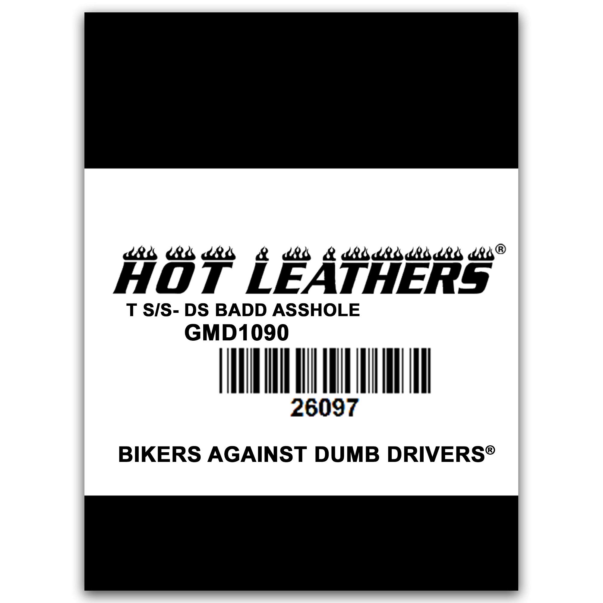Hot Leathers T-Shirt Arancione con Scritta Safety Bikers Against Dumb Drivers