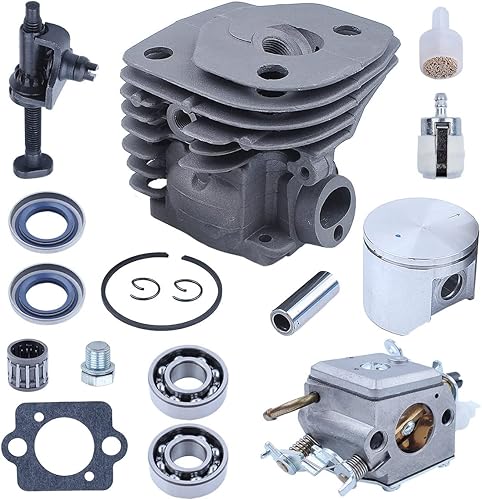 Miniatura 4 de Para Husqvarna 357 357XP 359 para motosierra, kit de cilindro de 1.850 in, 537157302, 537 15 73 02, 503283208, 503281614, 503281812, 537071201,