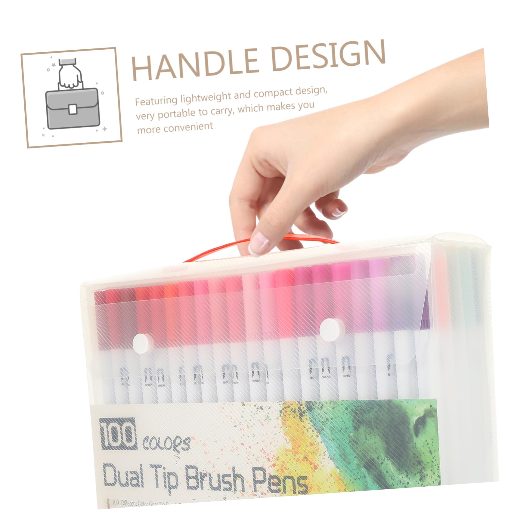 SHINEOFI 100pezzi Pennarelli Punta Fine Doppia Punta di Pennarelli per Libri da Colorare e Pennello Ergonomici e Resistenti per Ragazzo Ragazza Ragazza e Adulti