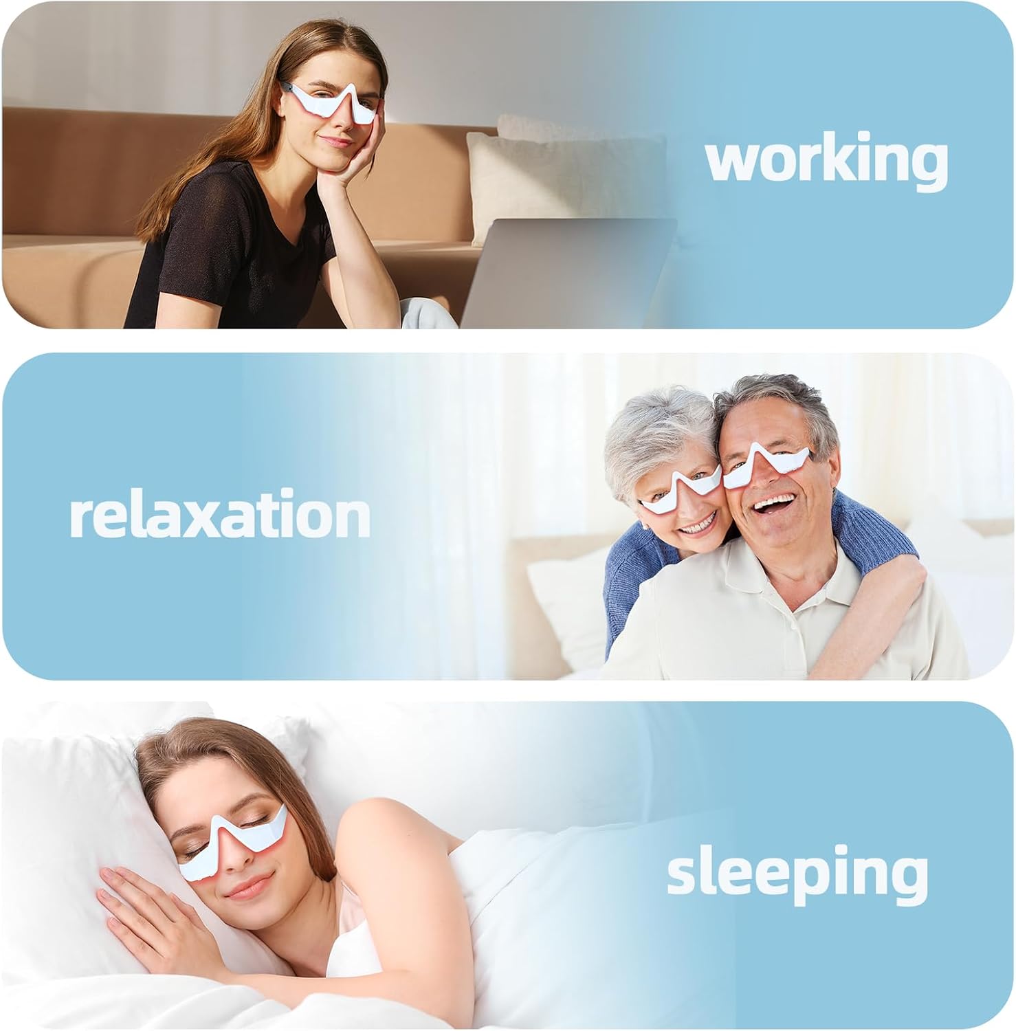 3D Eyelift Device – Red Light Under Eye Therapy with Microcurrent & 3D Fit Design | Reduces Wrinkles, Dark Circles & Puffiness | Silent Operation for Sensitive Skin & Busy Lifestyles - Image 6