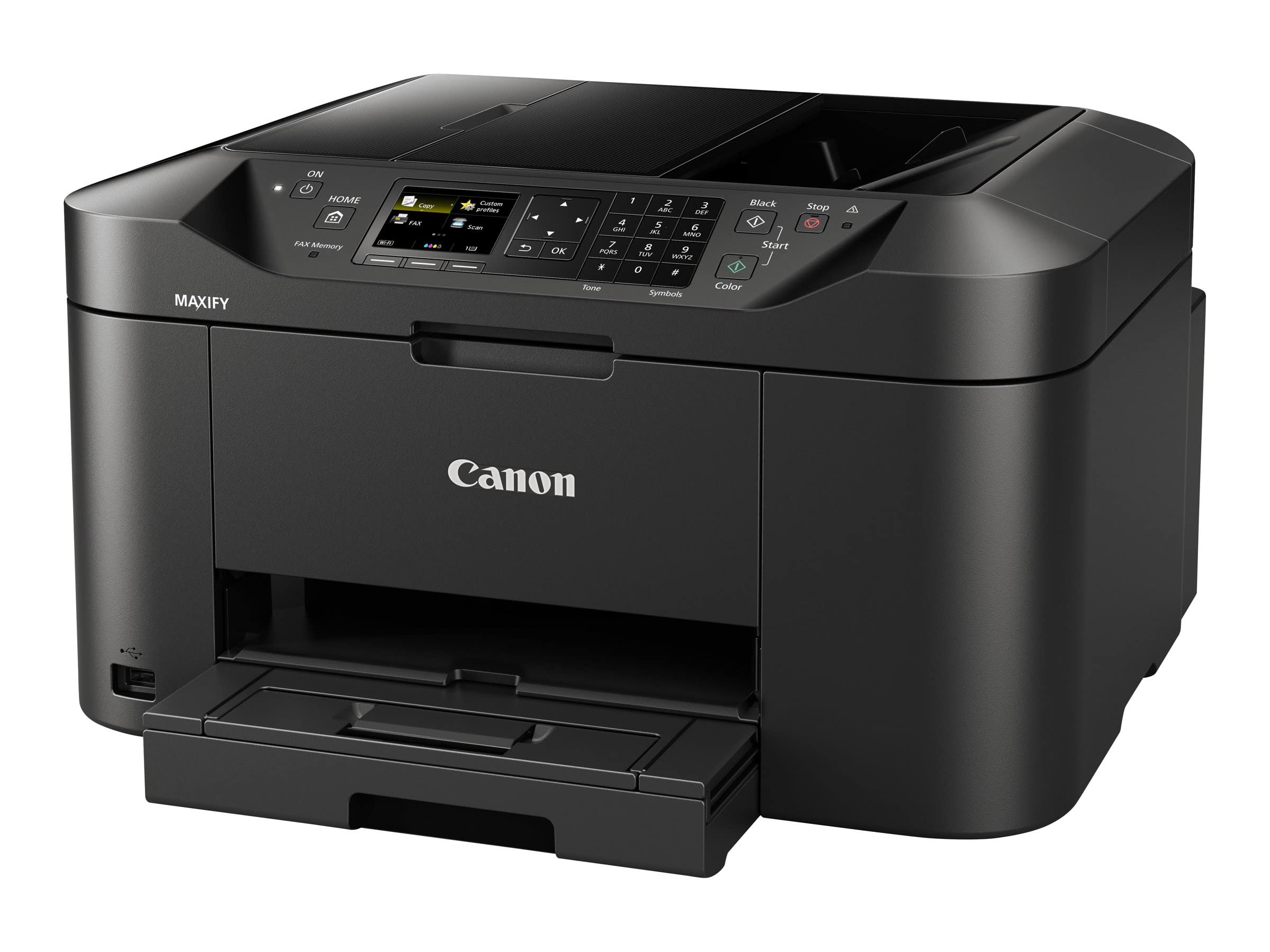 Canon Maxif MB2150 Stampante Multifunzione Inkjet, 19 ipm in Bianco e Nero, 13 ipm a Colori, 600 x 1200 dpi, Nero/Antracite