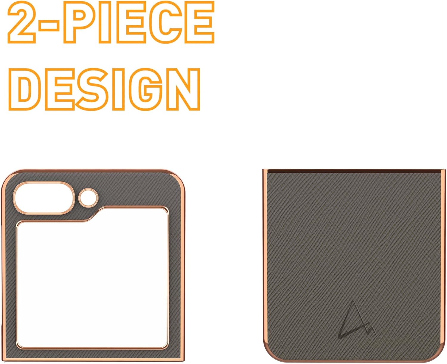 Armor Leather Case for Samsung Galaxy Z Flip 6 (Antique Tin Grey)