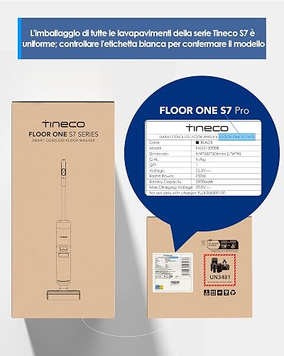 Tineco Floor ONE S7 PRO Smart Cordless Floor Cleaner, Wet Dry Vacuum Cleaner & Mop for Hard Floors, Long Run Time, Great for Sticky Messes and Pet Hair, Centrifugal Drying Process - 12
