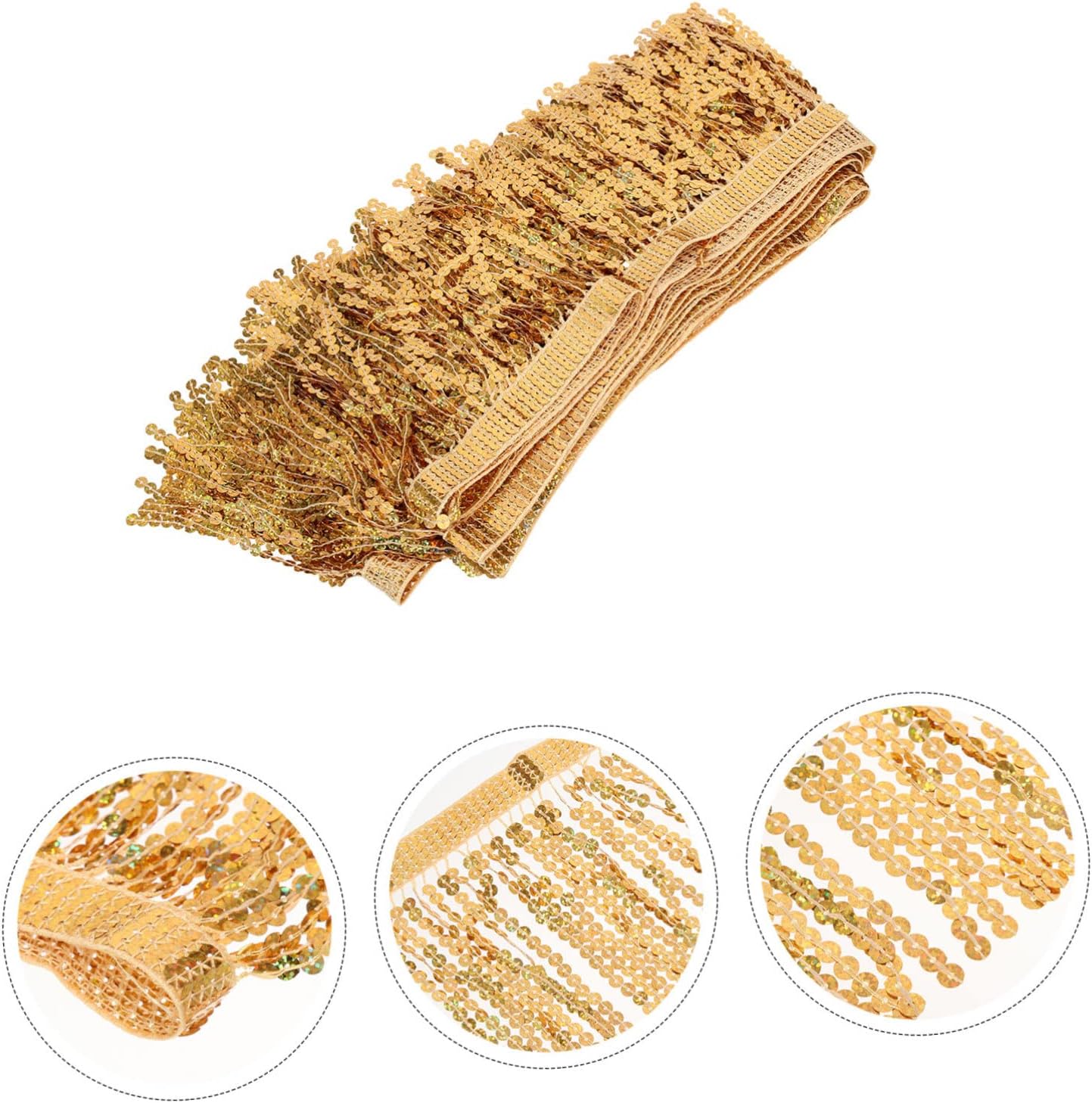 Sequin Fringe Trim for Latin Dance Clothing Halloween Season Decoration