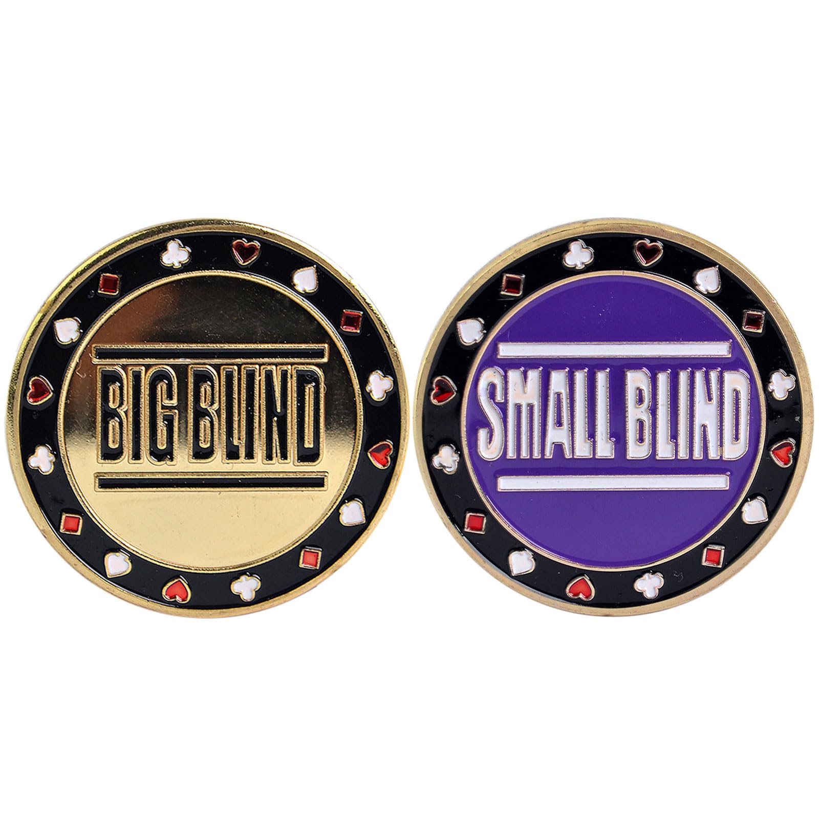 KANGQL Poker Cards, Metal Chip Button Dealers Pucks Buttons Cards Guard Protector Metal Coin for Women, Man