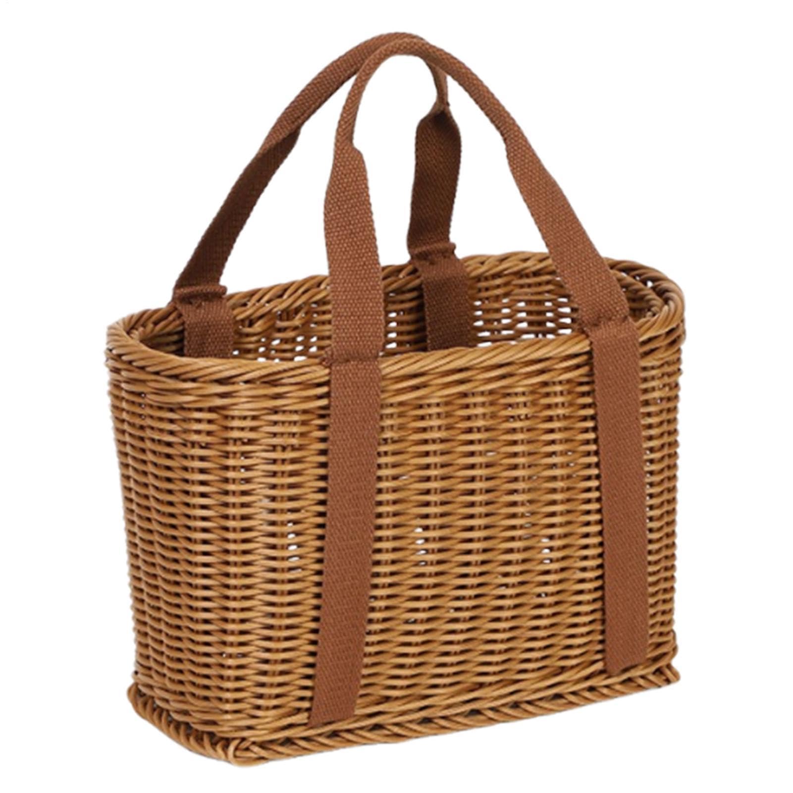 Cesta francesa para picnic y mercado, artesanía viva para tus días de cosecha