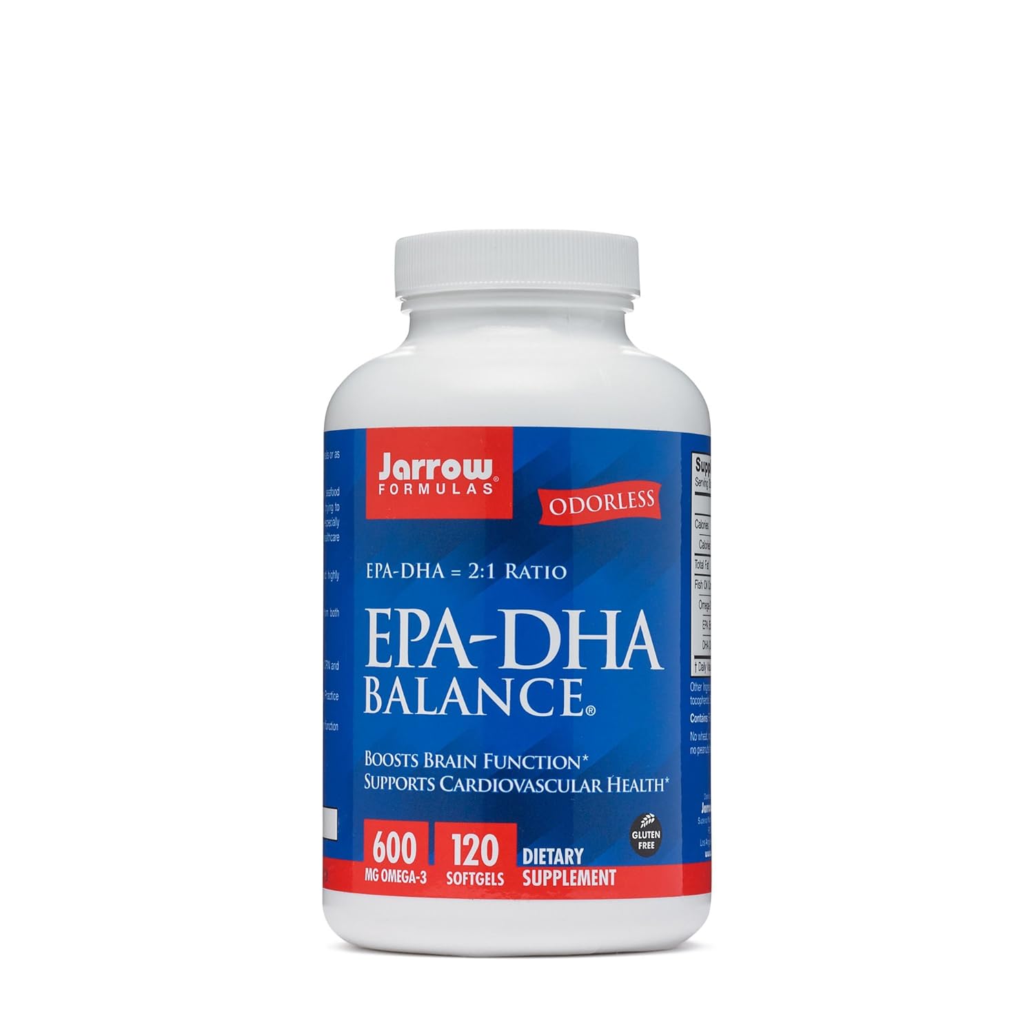 Jarrow Formulas EPADHA Balance, Boosts Brain Function, 600 mg omega3