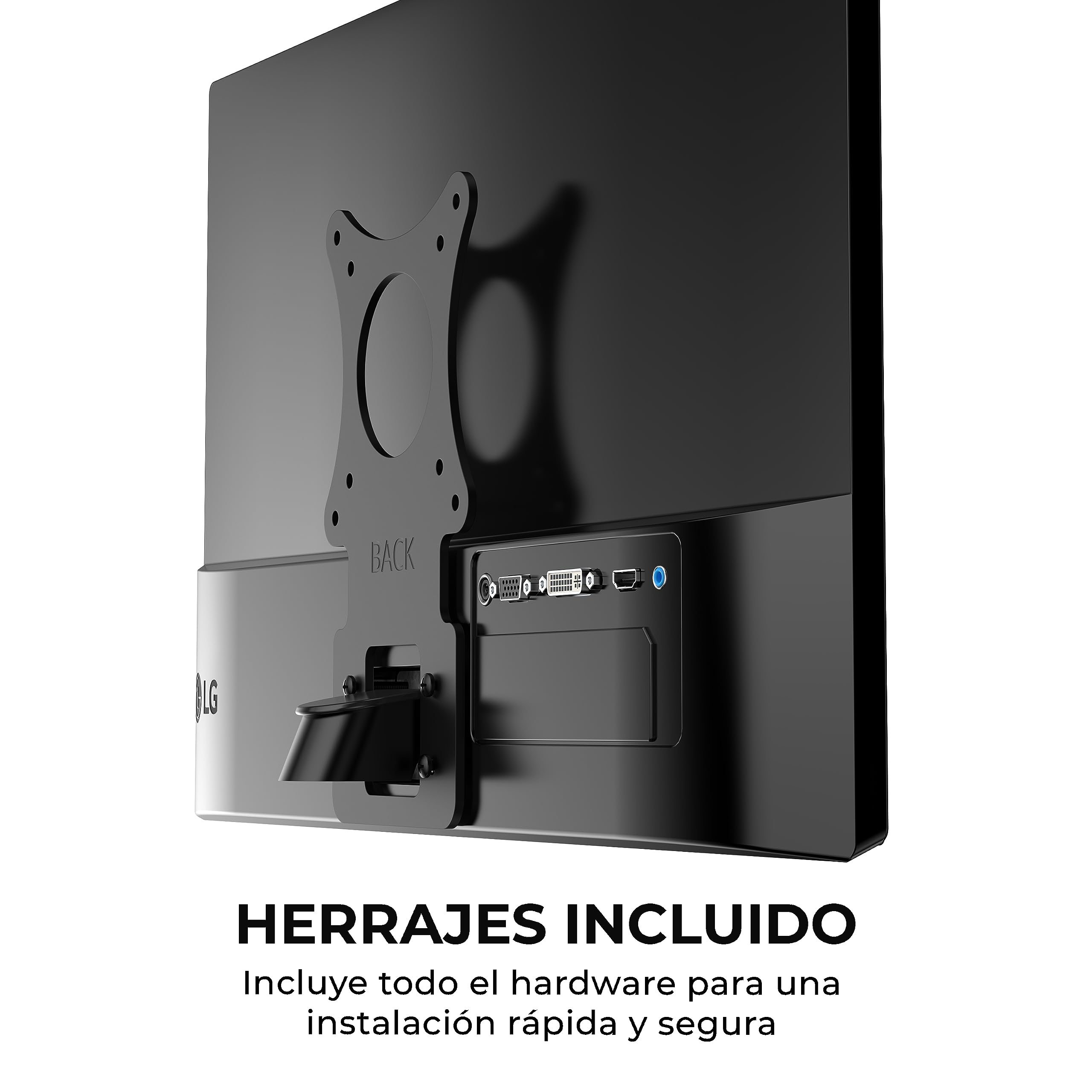 HumanCentric Adaptador de Montaje VESA para monitores LG 24MP58VQ, 24MP58VQ-P, 24MP59HT, 24MP59HT-P, 24MP60VQ, 27MP58VQ, 27MP58VQ-P, Soporte de Montaje VESA para Soporte, Brazo o Escritorio