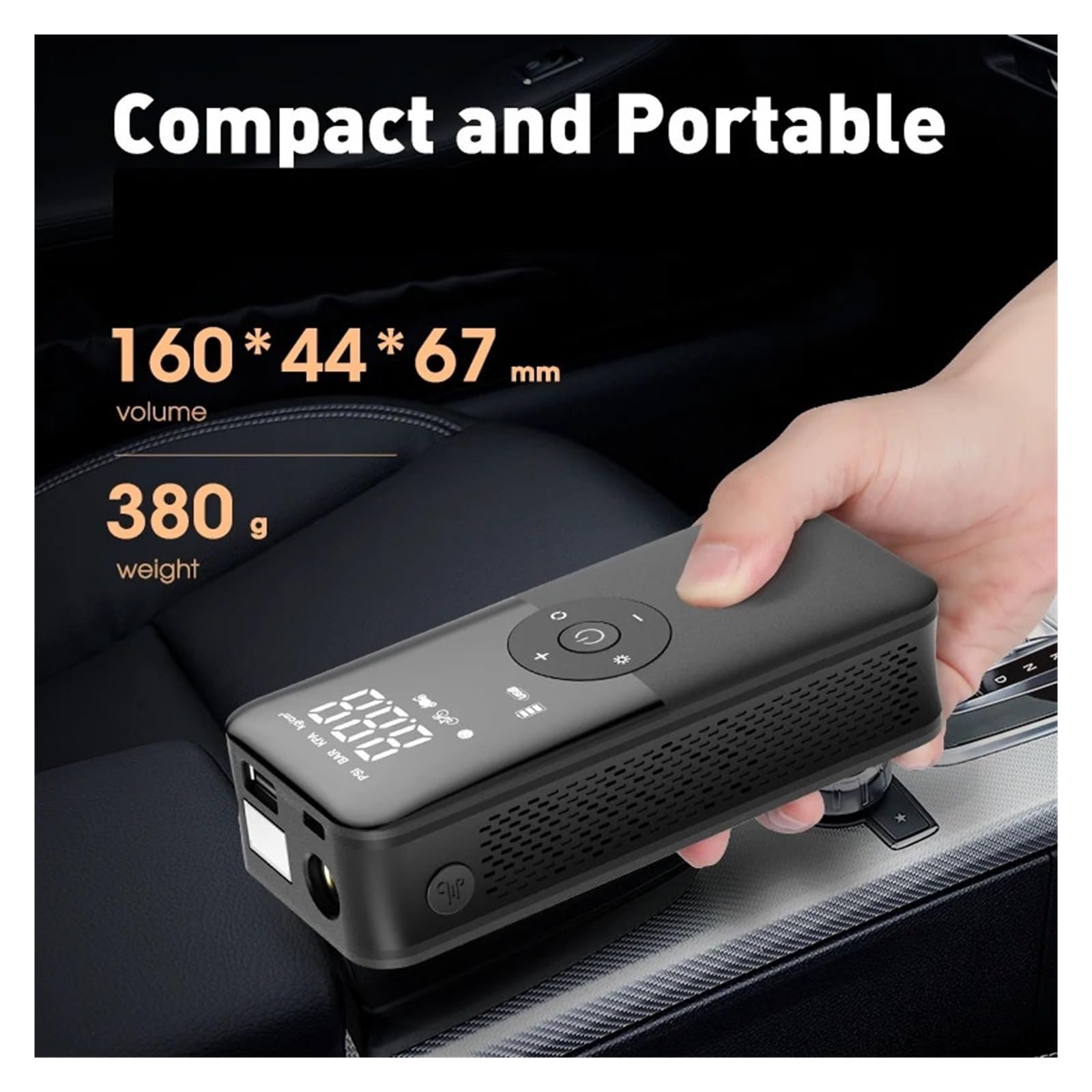 Pompe à Air, Pompe À Air Rechargeable pour Pneus, Gonfleur Portable | Numérique, Sans Fil, Voiture, Moto, Vélo, Ballons