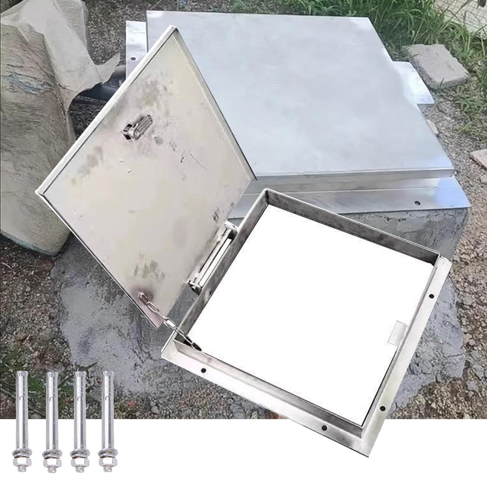 Couvercle de fosse septique en inox verrouillable avec vis