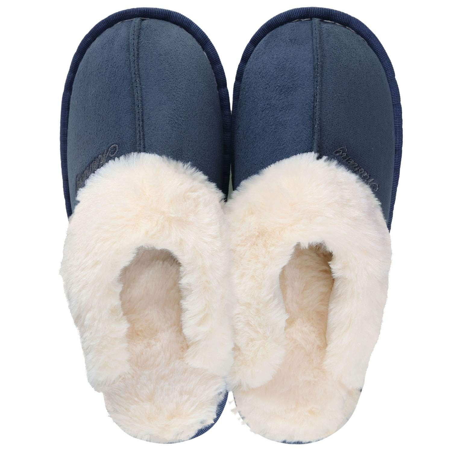 Inverno Pantofole Scamosciate da Donna Morbido Antiscivolo Scarpe Caldo Peluche Uomo Accogliente Memoria Schiuma Pantofole da Casa 34-45EU