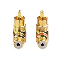 Vista 5 de Cable Matters Paquete de 2 adaptadores RCA de ángulo recto, adaptador RCA de 90 grados