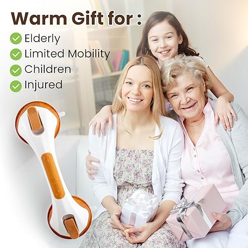 Miniatura 57 de TAILI - Barras de sujeción para la ducha con ventosa, paquete de 2 unidades, de 16 pulgadas, resistente y removible, sin taladro, impermeable