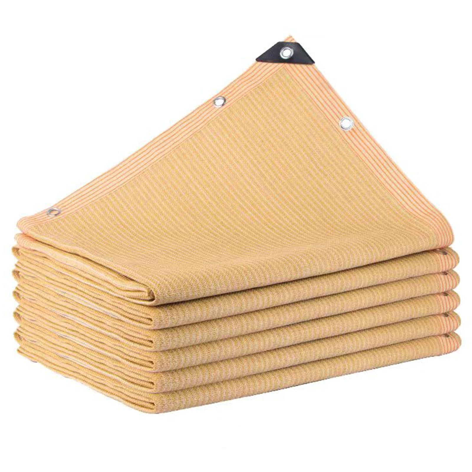 GJZQDKX Sun Shade Cloth for Garden - 85% UV Protection Beige Outdoor Canopy with Grommets Breathable Shade Netting for Balcony 7x10m/23x32.8ft