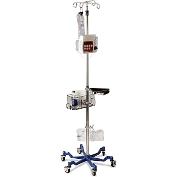 Amazon Com Medline Mds80600 Six Leg Heavy Duty Iv Pole Stainless Steel Latex Free 73 To 99 5 Adjustable Height Pack Of 2 Industrial Scientific