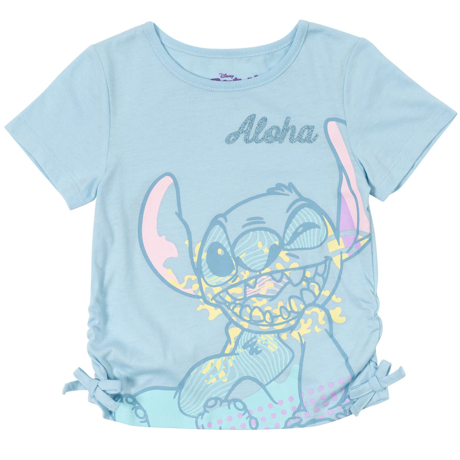 Disney Paquete de 2 camisetas de manga corta para niñas pequeñas y grandes
