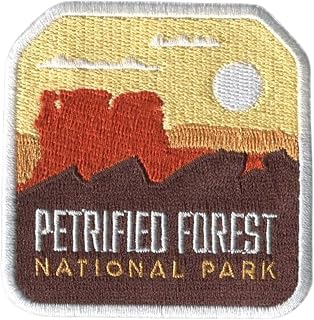 Vagabond Heart Petrified Forest National Park Iron On Patch - Travel Badge - Sew On or Iron On Applique for Jeans Hats Bags - Hiking Souvenir for Backpack or Jacket - Gift for Travelers - 2.75 inch