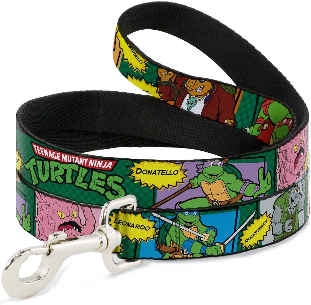Dog Leash Ninja Turtles Character Comic Scenes 6 Feet Long 1.0 Inch Wide