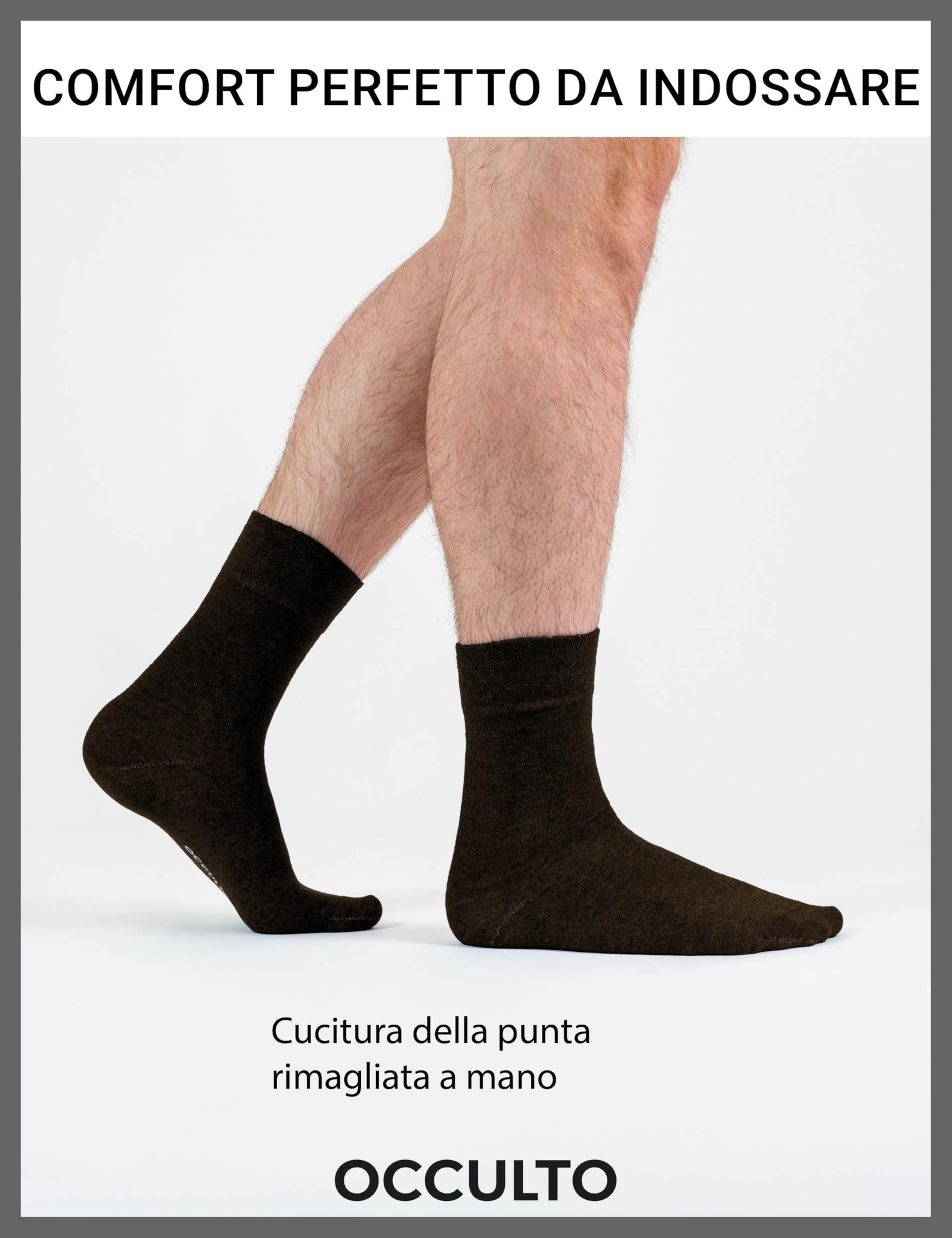 Occulto Calzini Sanitari Uomo pacco da 6 (modello: Oliver)