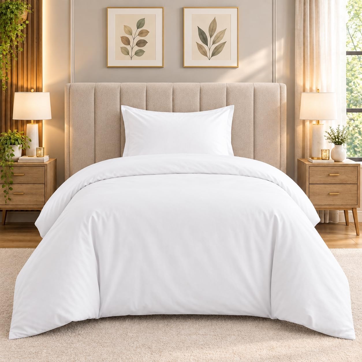 Reversible Cotton Duvet Cover - Olive Mist -15 Reversible Cotton Duvet Cover - Olive Mist -15
