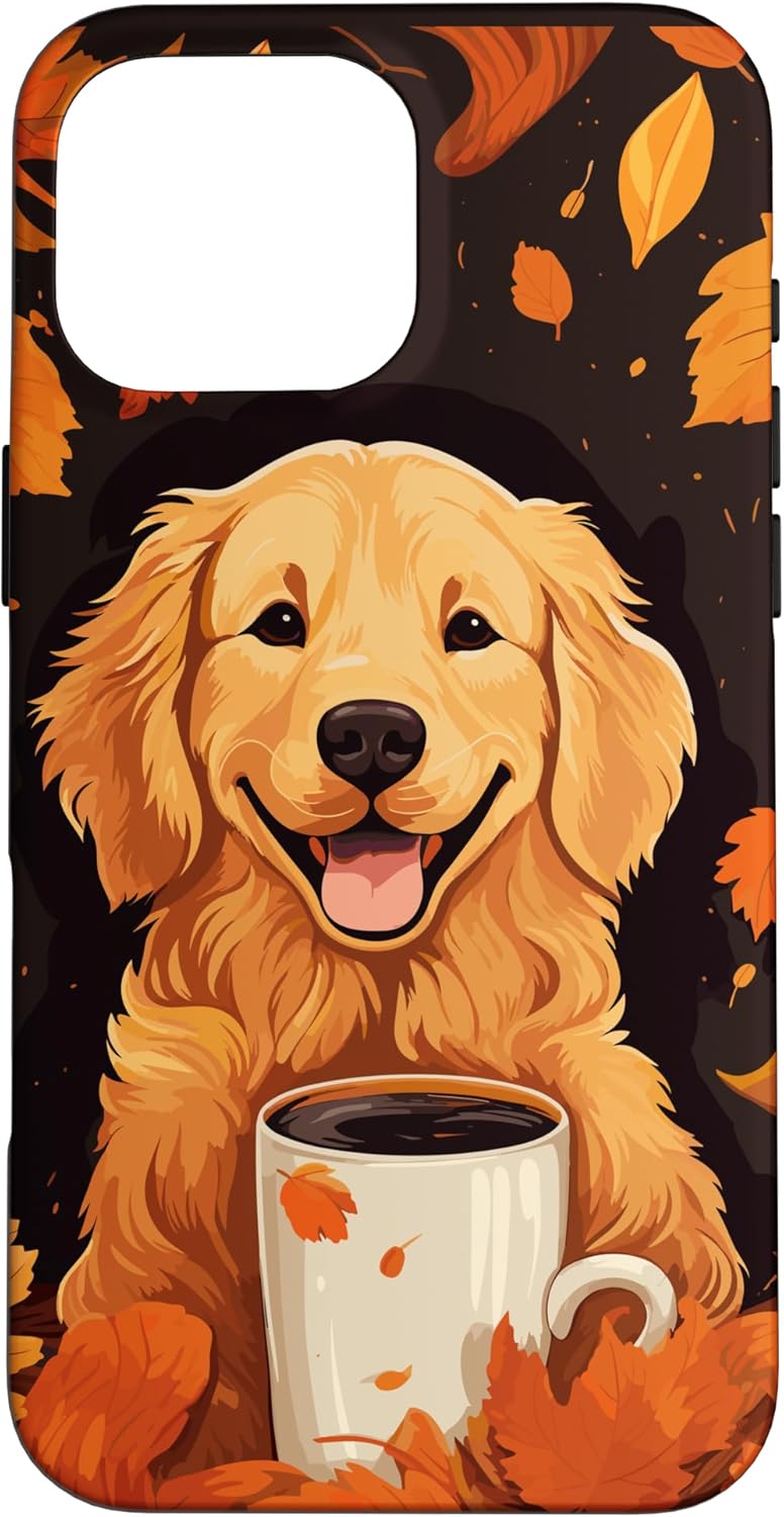 iPhone 16 Pro Max Cute Golden Retriever dog Fall Autumn