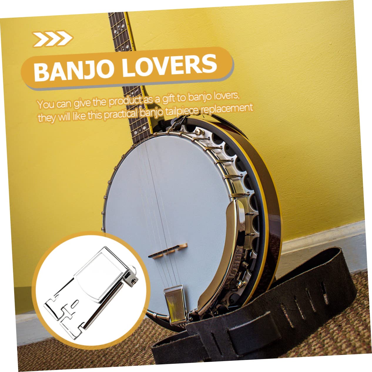 Toyvian 3stücke Banjo Tailpiece Metall Saitiger Verchromter Ersatz Für Banjo-gitarre Installieren Zubehör Für Musiker
