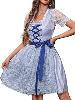 Women's German Dirndl Dress Oktoberfest Carnival Costumes Bavarian