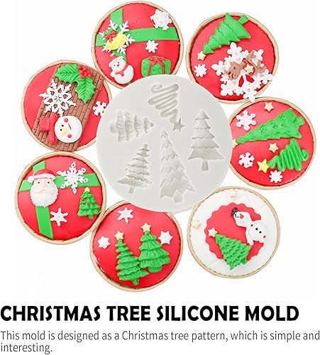 Miniatura 3 de Molde de silicona para árbol de Navidad, moldes para decoración de tartas, moldes de fondant, moldes de azúcar, herramientas de chocolate