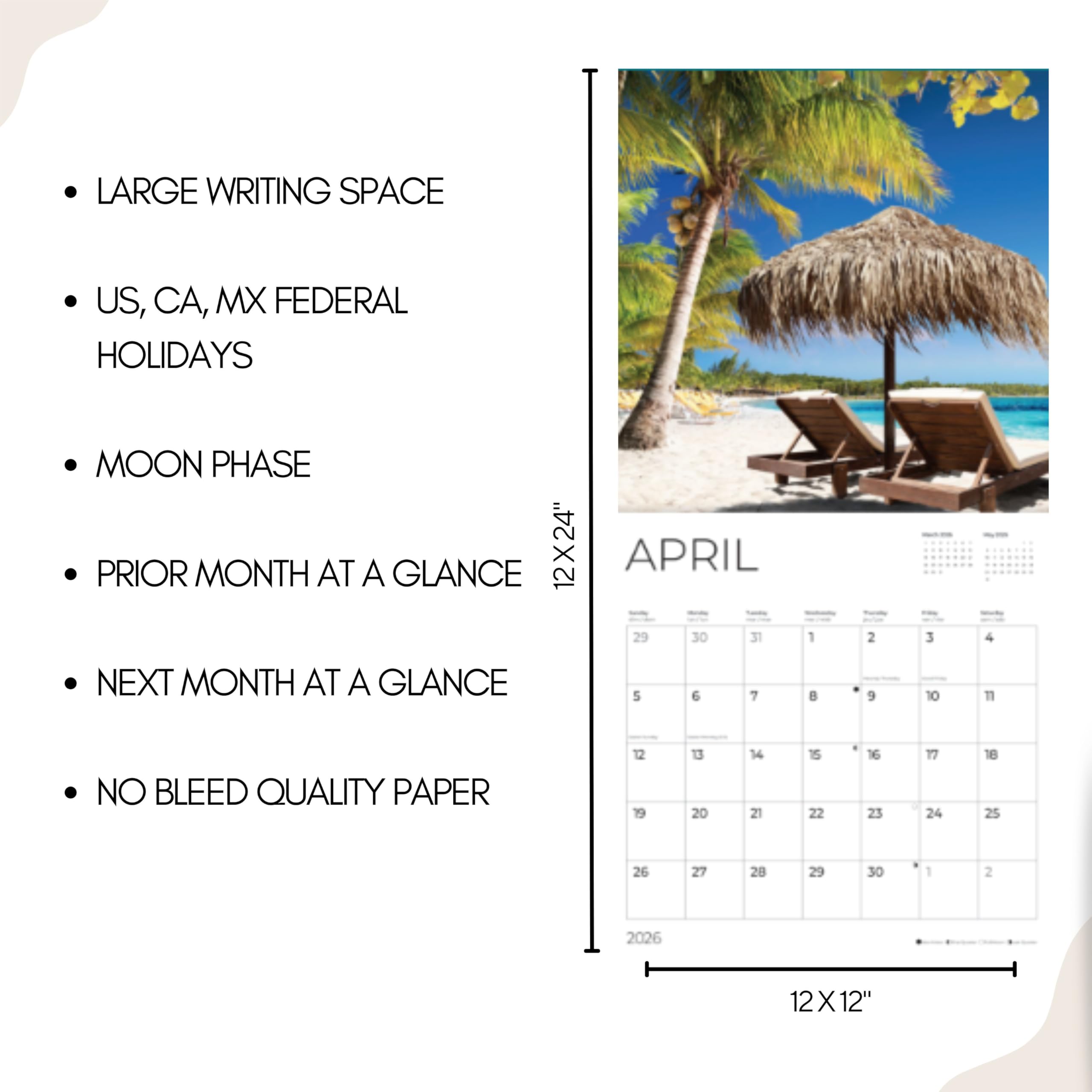 Nouveau Calendrier Floral Exquis 2026, Calendrier Mural D'art