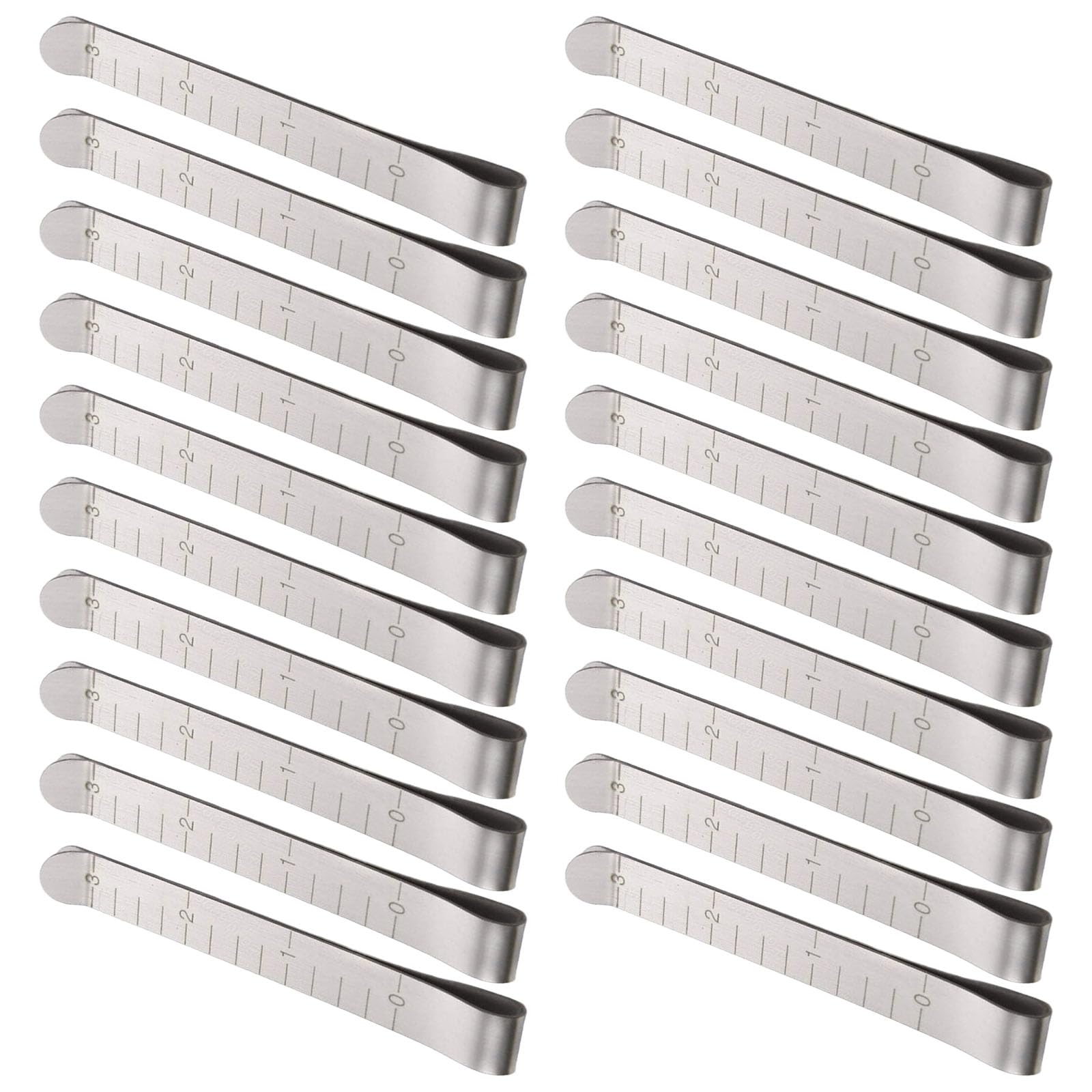 Kalttoy Multicolor 20Pcs Fabric Sewing Clips Stainless Steel Hemming Clip With 3Inch Measuring Ruler For Fabric Marking Garment Craft Metal Seam Clips For Sewing