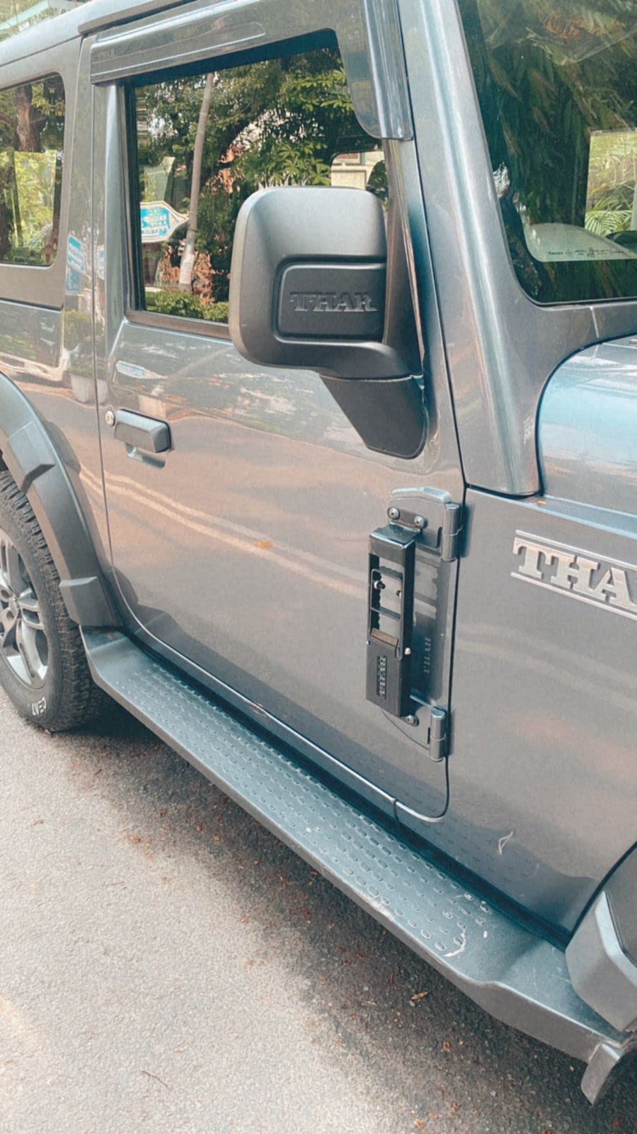 SGTB Door Hinge Step Compatible for Thar Set of 2 Black Car Accessories Thar 1