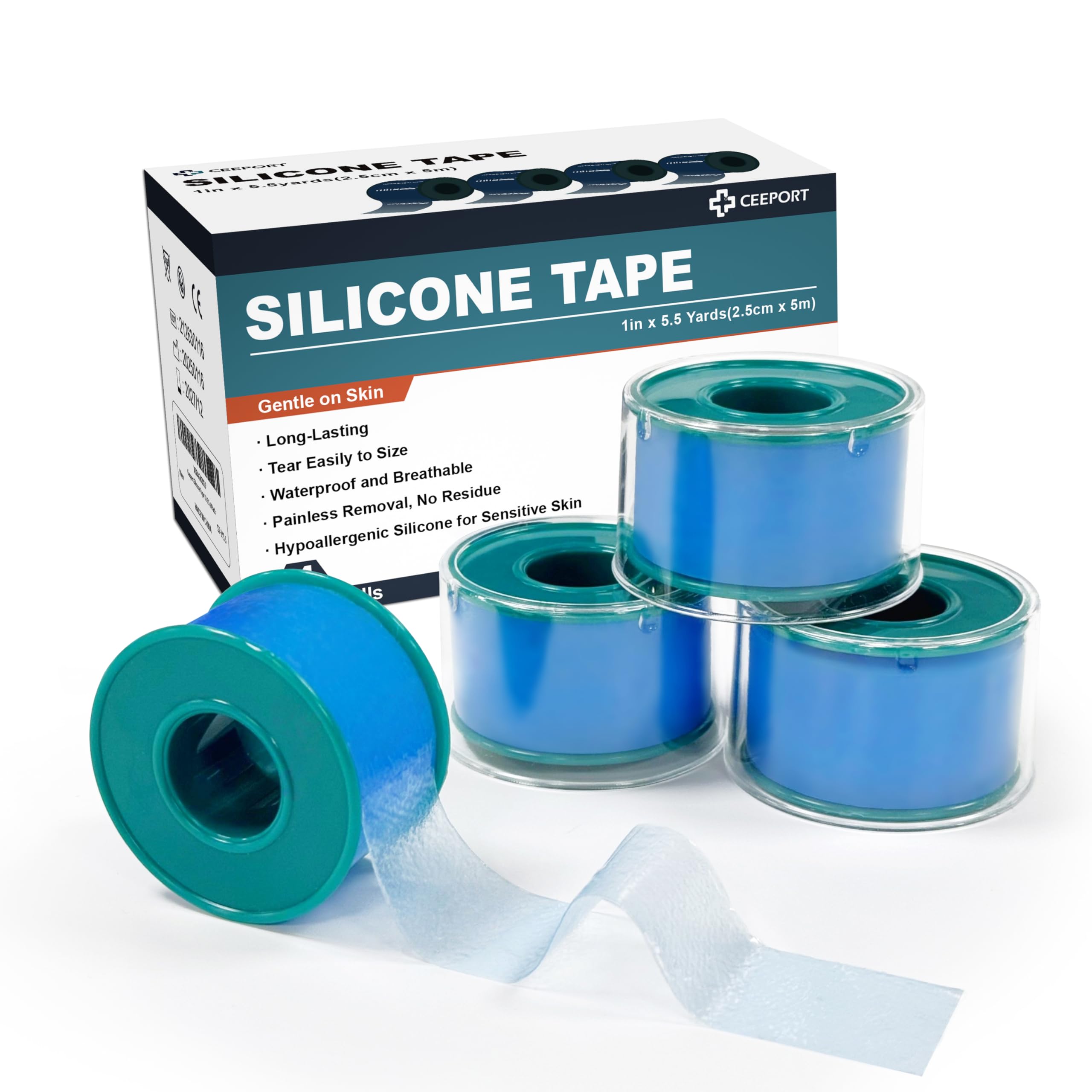 Ceeport Soft Silicone Tape for Skin, 1