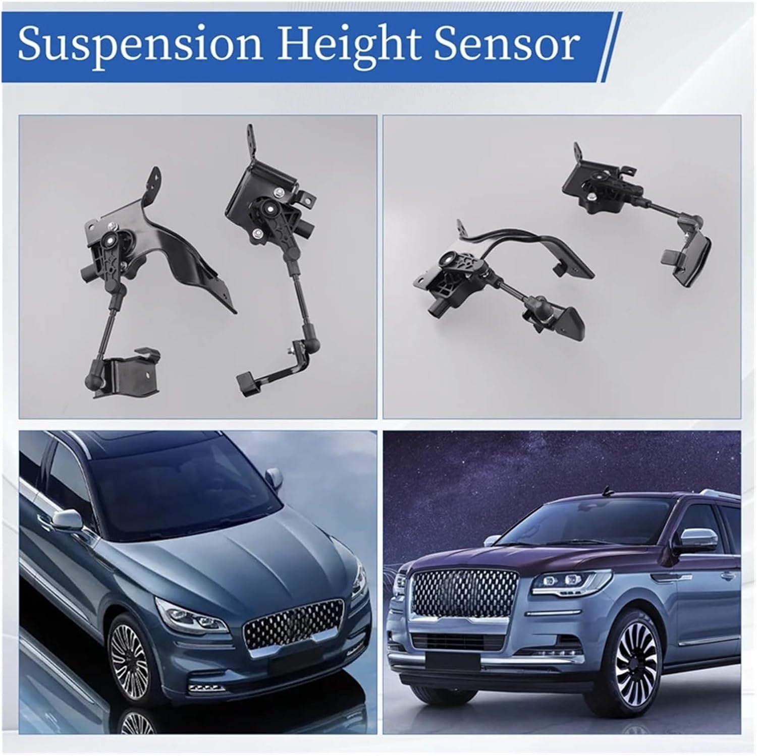 1Pair Rear Body Height Sensor Bracket EJ7Z-5A967-C EJ7Z-5A967-A Compatible For Ford Lincoln MKC 2015-2019 Headlight Level Sensor