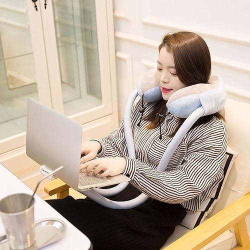 Miniatura 2 de Alomejor Soporte de teléfono para almohada de cuello, cómodo, soporte de teléfono de estabilidad para cama, hogar, viajes, exteriores (azul claro)