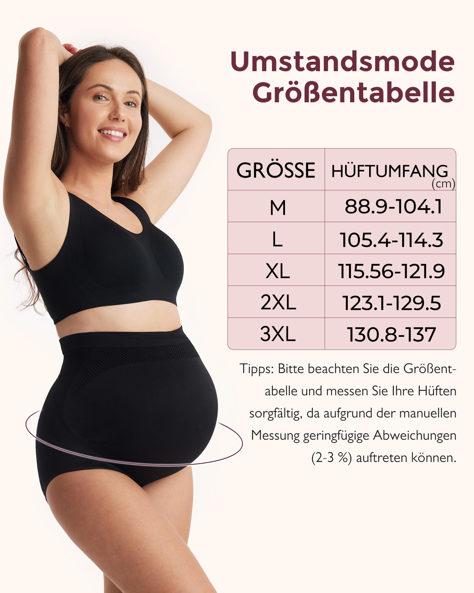 Momcozy Damen Umstandsunterwäsche mit hoher Taille, Weiche Nahtlose Schwangerschaftsunterwäsche, Über-Bauch-Schnitt